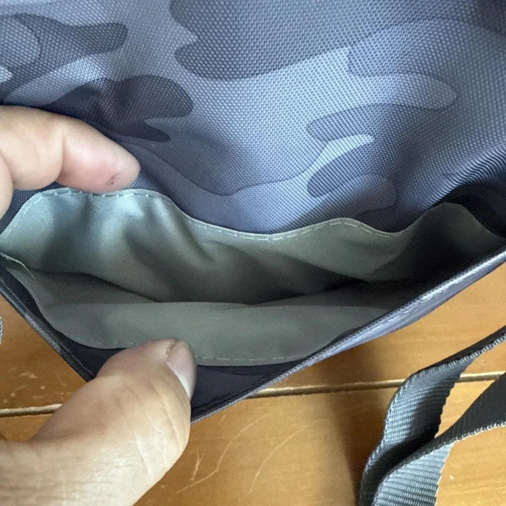 Baggallini Joey Bagg Dark Grey Camo Lightweight Water-Resistant Nylon Crossbody